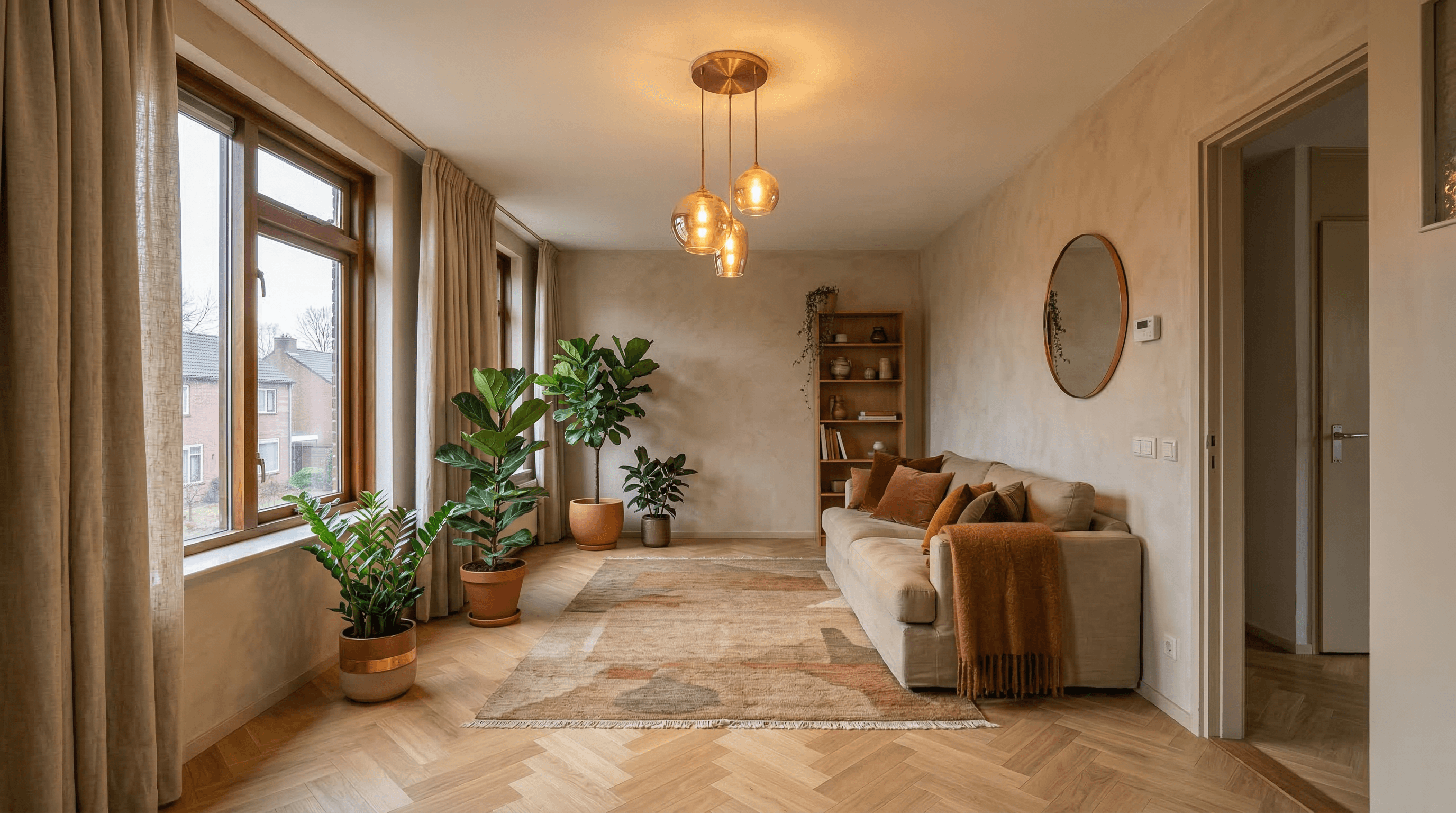 Na: warm, stijlvol interieur